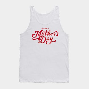 Red Mother's Day Typography Tank Top